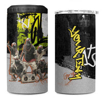 Boombox Breakdancer 4 in 1 Can Cooler Tumbler with Grafiti Art and Grunge Street Hip Hop Style - Wonder Print Shop