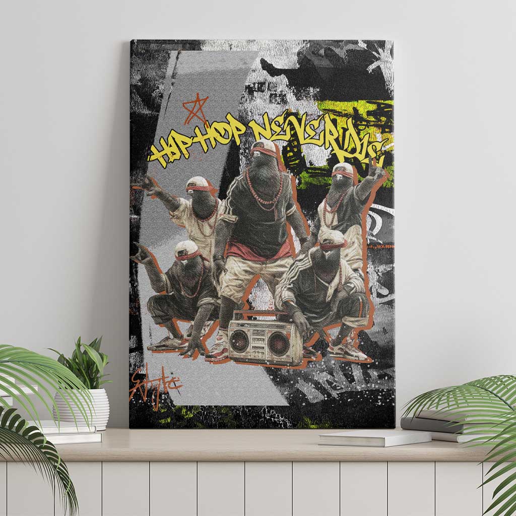 Boombox Breakdancer Canvas Wall Art with Grafiti Art and Grunge Street Hip Hop Style - Wonder Print Shop