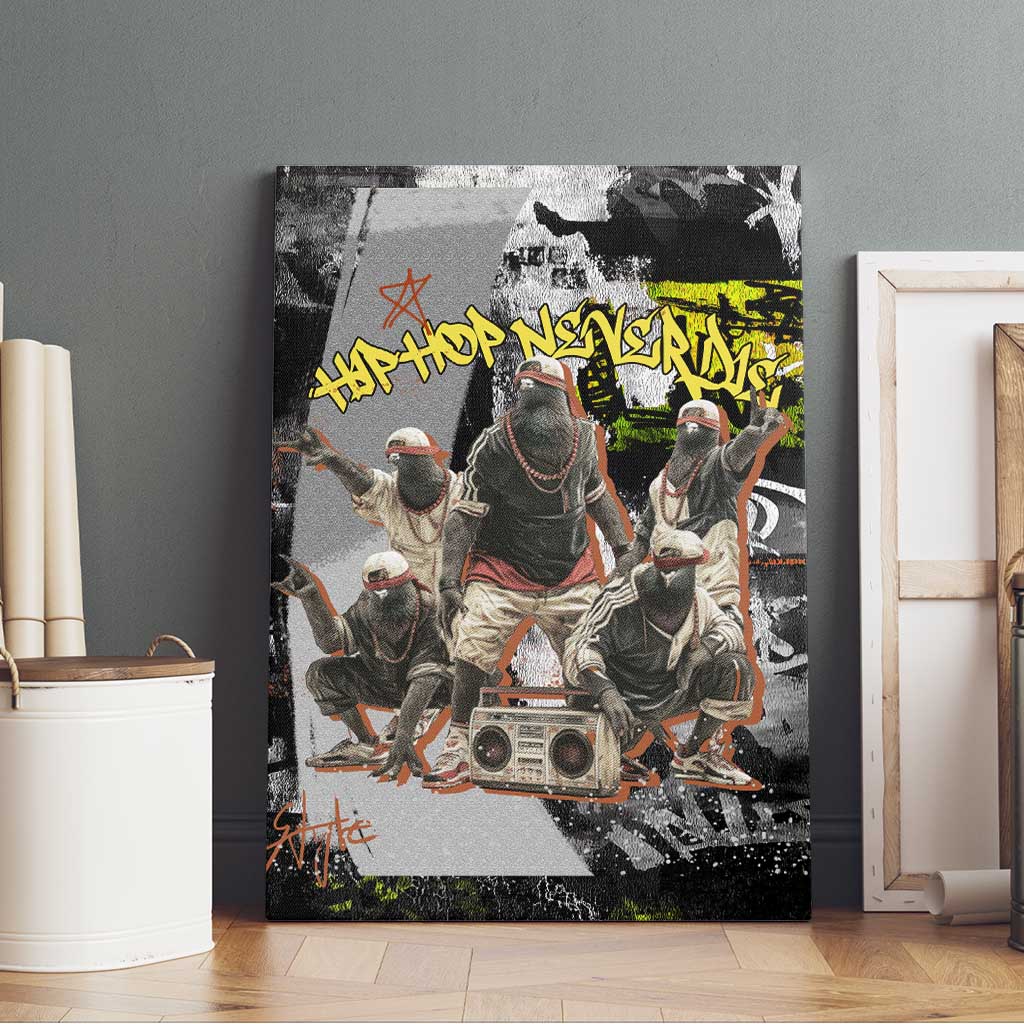 Boombox Breakdancer Canvas Wall Art with Grafiti Art and Grunge Street Hip Hop Style - Wonder Print Shop