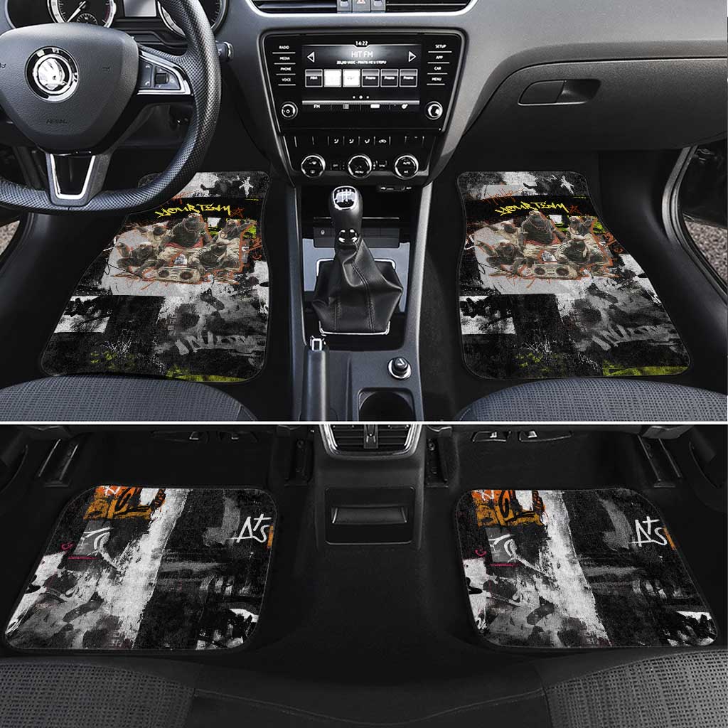 Boombox Breakdancer Car Mats with Grafiti Art and Grunge Street Hip Hop Style - Wonder Print Shop
