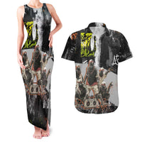 Boombox Breakdancer Couples Matching Tank Maxi Dress and Hawaiian Shirt with Grafiti Art and Grunge Street Hip Hop Style - Wonder Print Shop