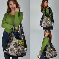 Boombox Breakdancer Grocery Bag with Grafiti Art and Grunge Street Hip Hop Style - Wonder Print Shop
