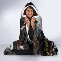 Boombox Breakdancer Hooded Blanket with Grafiti Art and Grunge Street Hip Hop Style - Wonder Print Shop