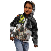 Boombox Breakdancer Kid Hoodie with Grafiti Art and Grunge Street Hip Hop Style - Wonder Print Shop