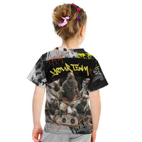 Boombox Breakdancer Kid T Shirt with Grafiti Art and Grunge Street Hip Hop Style - Wonder Print Shop