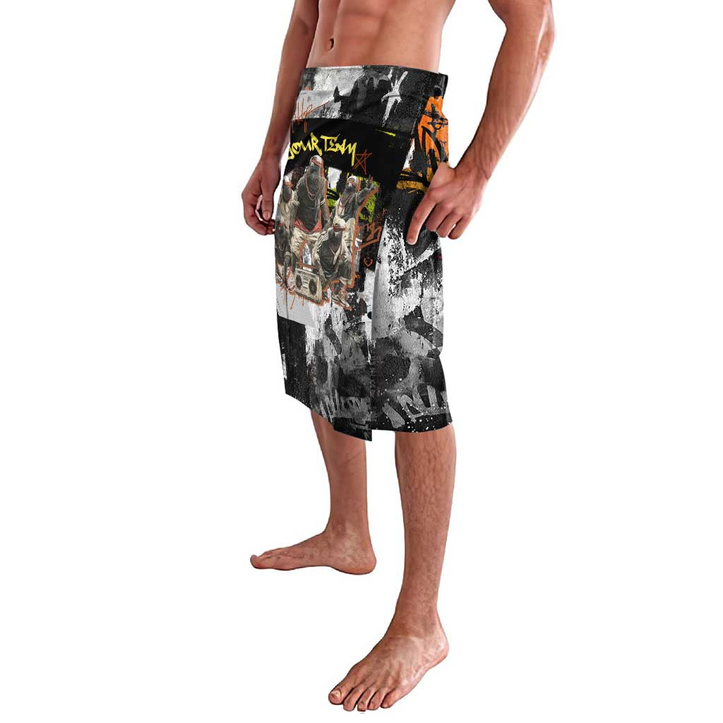 Boombox Breakdancer Lavalava with Grafiti Art and Grunge Street Hip Hop Style - Wonder Print Shop