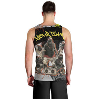 Boombox Breakdancer Men Tank Top with Grafiti Art and Grunge Street Hip Hop Style - Wonder Print Shop
