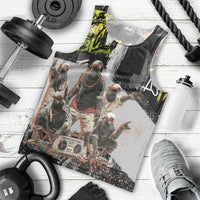Boombox Breakdancer Men Tank Top with Grafiti Art and Grunge Street Hip Hop Style - Wonder Print Shop