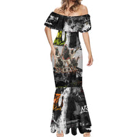 Boombox Breakdancer Mermaid Dress with Grafiti Art and Grunge Street Hip Hop Style - Wonder Print Shop