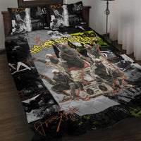 Boombox Breakdancer Quilt Bed Set with Grafiti Art and Grunge Street Hip Hop Style - Wonder Print Shop