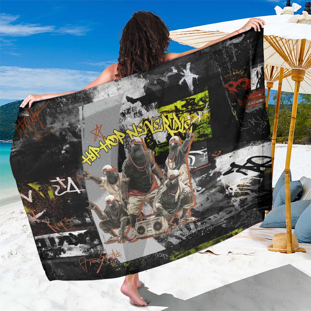 Boombox Breakdancer Sarong with Grafiti Art and Grunge Street Hip Hop Style - Wonder Print Shop