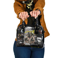 Boombox Breakdancer Shoulder Handbag with Grafiti Art and Grunge Street Hip Hop Style - Wonder Print Shop
