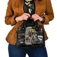 Boombox Breakdancer Shoulder Handbag with Grafiti Art and Grunge Street Hip Hop Style - Wonder Print Shop