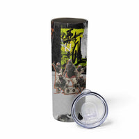 Boombox Breakdancer Skinny Tumbler with Grafiti Art and Grunge Street Hip Hop Style - Wonder Print Shop