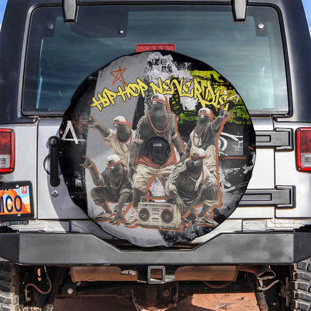 Boombox Breakdancer Spare Tire Cover with Grafiti Art and Grunge Street Hip Hop Style - Wonder Print Shop