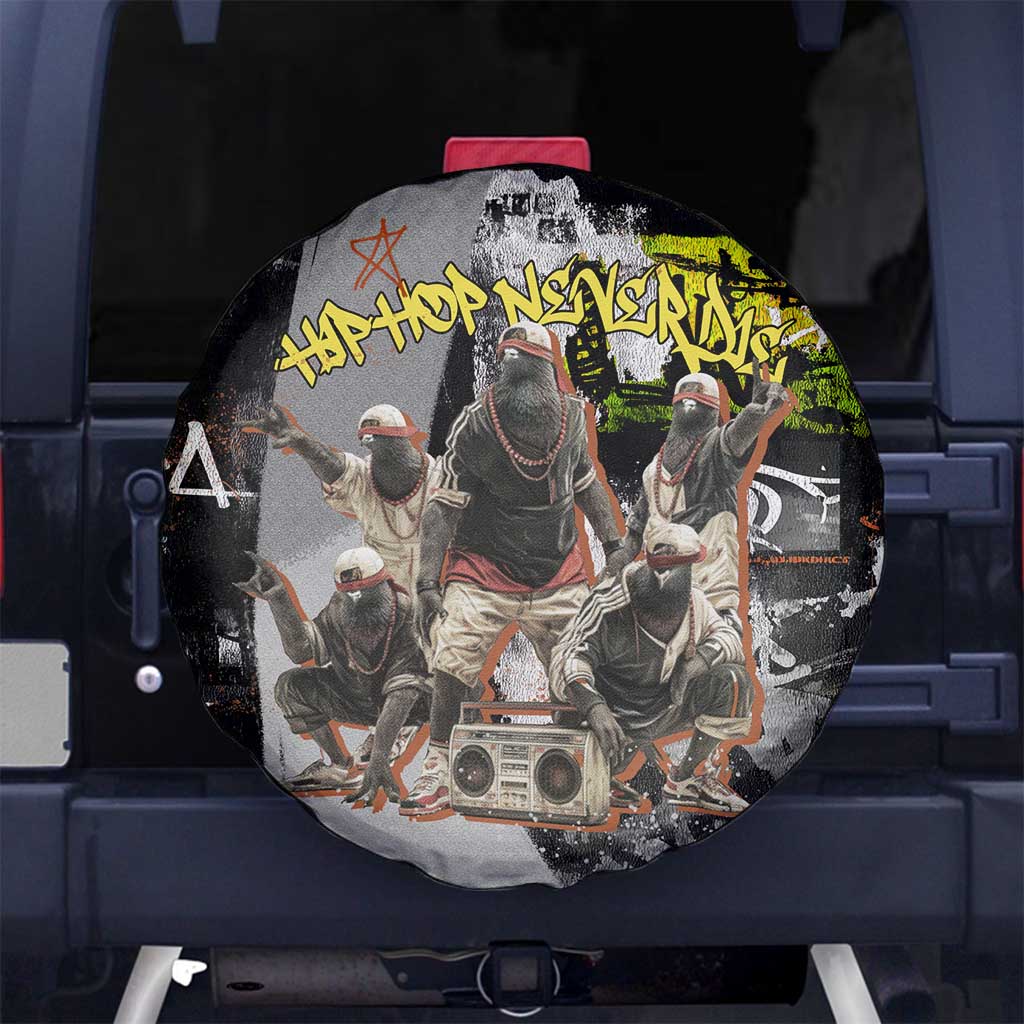 Boombox Breakdancer Spare Tire Cover with Grafiti Art and Grunge Street Hip Hop Style - Wonder Print Shop