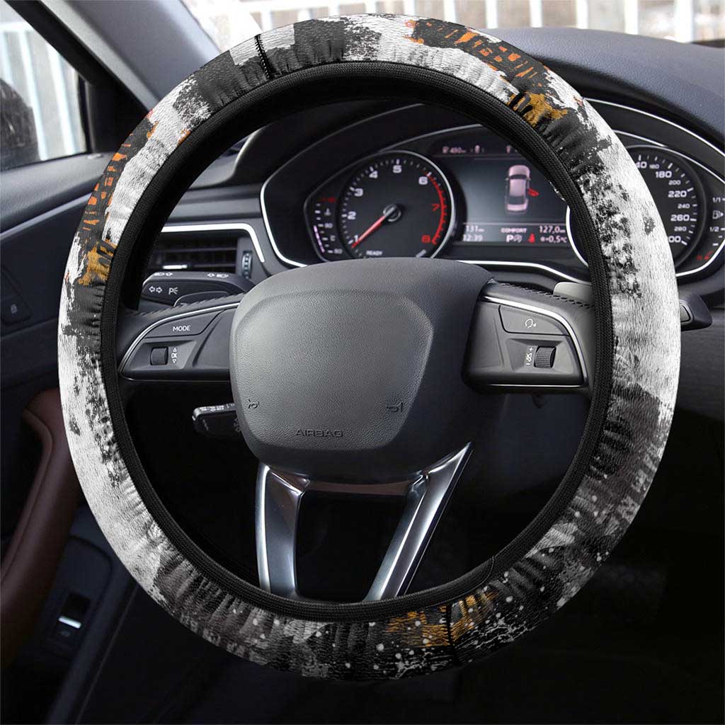 Boombox Breakdancer Steering Wheel Cover with Grafiti Art and Grunge Street Hip Hop Style - Wonder Print Shop