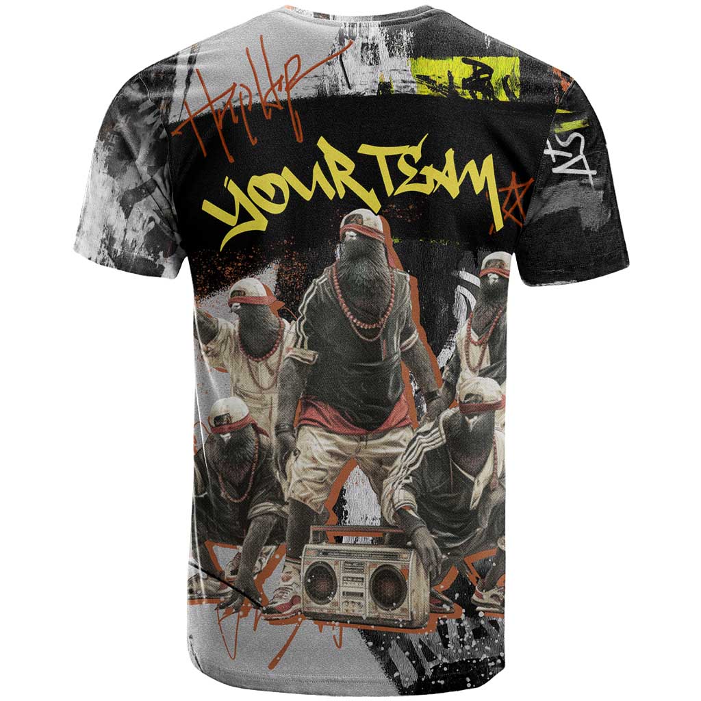 Boombox Breakdancer T Shirt with Grafiti Art and Grunge Street Hip Hop Style - Wonder Print Shop