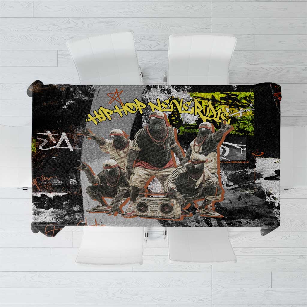 Boombox Breakdancer Tablecloth with Grafiti Art and Grunge Street Hip Hop Style - Wonder Print Shop