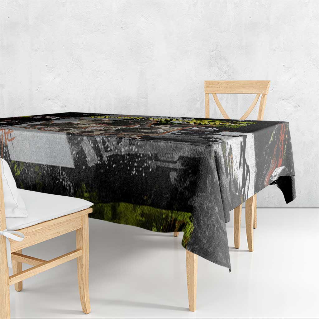 Boombox Breakdancer Tablecloth with Grafiti Art and Grunge Street Hip Hop Style - Wonder Print Shop