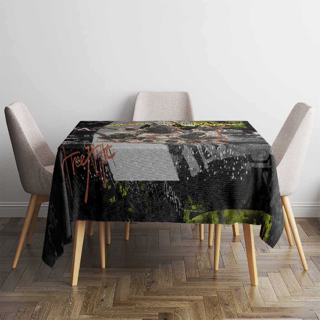 Boombox Breakdancer Tablecloth with Grafiti Art and Grunge Street Hip Hop Style - Wonder Print Shop