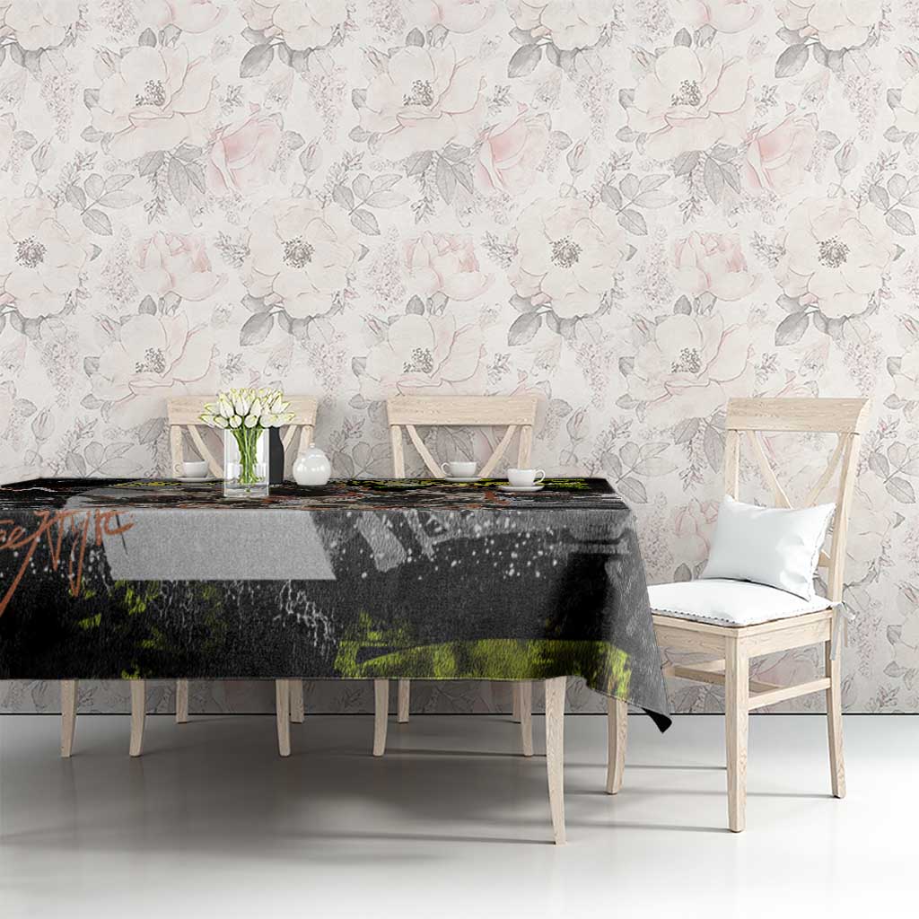 Boombox Breakdancer Tablecloth with Grafiti Art and Grunge Street Hip Hop Style - Wonder Print Shop