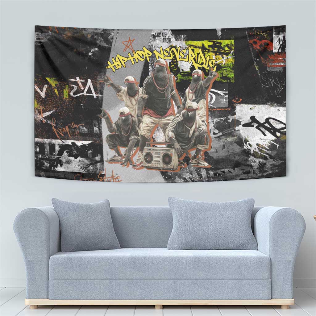 Boombox Breakdancer Tapestry with Grafiti Art and Grunge Street Hip Hop Style - Wonder Print Shop