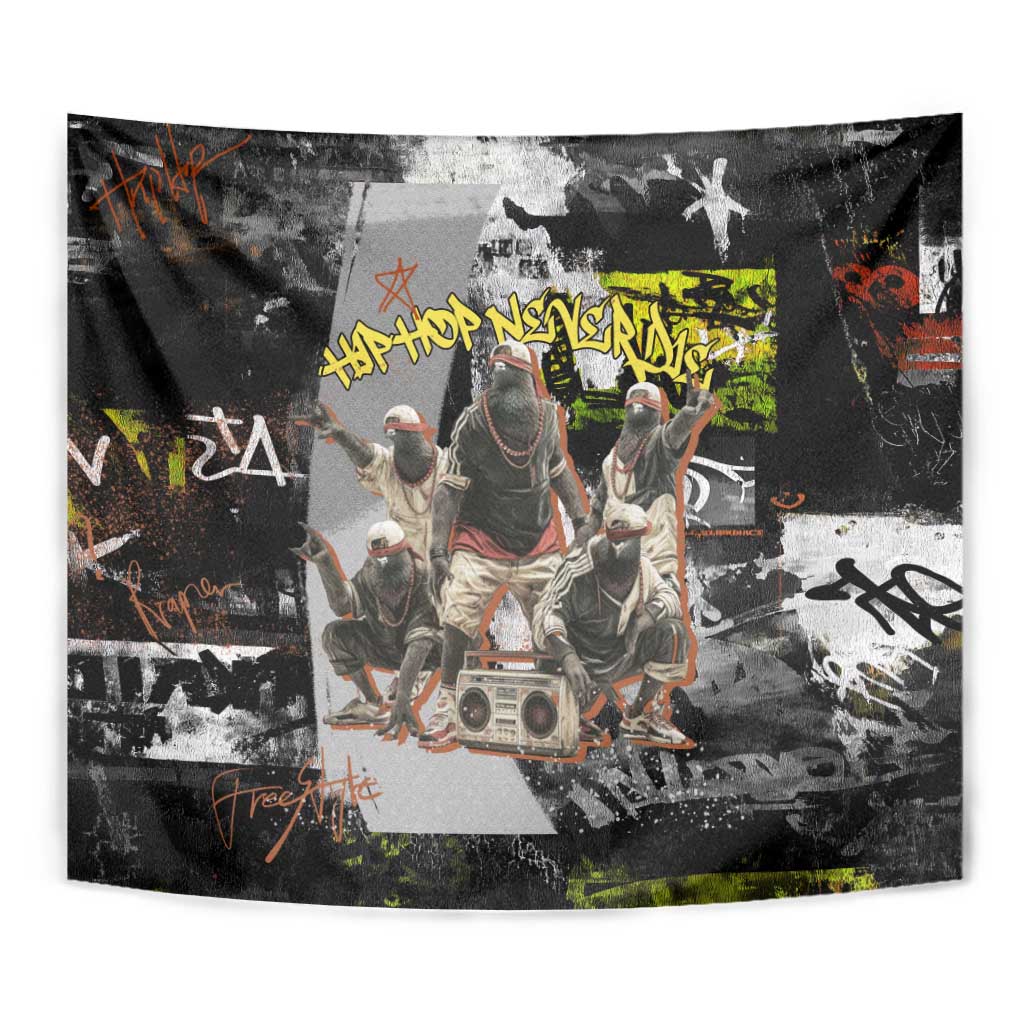Boombox Breakdancer Tapestry with Grafiti Art and Grunge Street Hip Hop Style - Wonder Print Shop