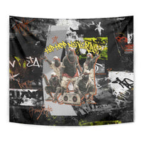 Boombox Breakdancer Tapestry with Grafiti Art and Grunge Street Hip Hop Style - Wonder Print Shop