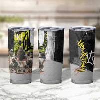 Boombox Breakdancer Tumbler Cup with Grafiti Art and Grunge Street Hip Hop Style - Wonder Print Shop