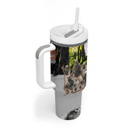 Boombox Breakdancer Tumbler With Handle with Grafiti Art and Grunge Street Hip Hop Style - Wonder Print Shop