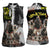 Boombox Breakdancer Women Sleeveless Polo Shirt with Grafiti Art and Grunge Street Hip Hop Style - Wonder Print Shop