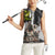 Boombox Breakdancer Women Sleeveless Polo Shirt with Grafiti Art and Grunge Street Hip Hop Style - Wonder Print Shop