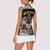 Boombox Breakdancer Women Sleeveless Polo Shirt with Grafiti Art and Grunge Street Hip Hop Style - Wonder Print Shop