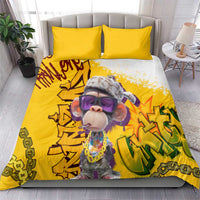 Graffiti Monkey Bedding Set with Hip Hop Sunglasses and Gold Chain Design - Wonder Print Shop