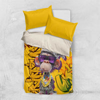 Graffiti Monkey Bedding Set with Hip Hop Sunglasses and Gold Chain Design - Wonder Print Shop