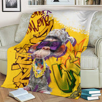 Graffiti Monkey Blanket with Hip Hop Sunglasses and Gold Chain Design - Wonder Print Shop