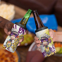Graffiti Monkey 4 in 1 Can Cooler Tumbler with Hip Hop Sunglasses and Gold Chain Design - Wonder Print Shop