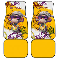 Graffiti Monkey Car Mats with Hip Hop Sunglasses and Gold Chain Design - Wonder Print Shop