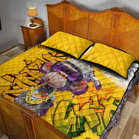 Graffiti Monkey Quilt Bed Set with Hip Hop Sunglasses and Gold Chain Design - Wonder Print Shop
