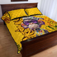 Graffiti Monkey Quilt Bed Set with Hip Hop Sunglasses and Gold Chain Design - Wonder Print Shop