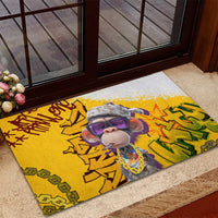 Graffiti Monkey Rubber Doormat with Hip Hop Sunglasses and Gold Chain Design - Wonder Print Shop