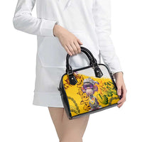 Graffiti Monkey Shoulder Handbag with Hip Hop Sunglasses and Gold Chain Design - Wonder Print Shop