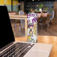 Graffiti Monkey Skinny Tumbler with Hip Hop Sunglasses and Gold Chain Design - Wonder Print Shop