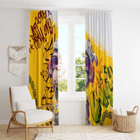 Graffiti Monkey Window Curtain with Hip Hop Sunglasses and Gold Chain Design - Wonder Print Shop