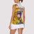 Graffiti Monkey Women Sleeveless Polo Shirt with Hip Hop Sunglasses and Gold Chain Design - Wonder Print Shop