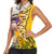 Graffiti Monkey Women Sleeveless Polo Shirt with Hip Hop Sunglasses and Gold Chain Design - Wonder Print Shop