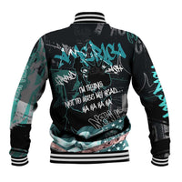 Street Art Liberty Baseball Jacket with Graffiti Print and Cartoon Statue of Liberty - Wonder Print Shop