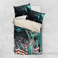 Street Art Liberty Bedding Set with Graffiti Print and Cartoon Statue of Liberty - Wonder Print Shop