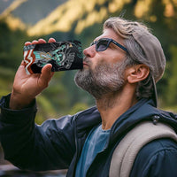 Street Art Liberty 4 in 1 Can Cooler Tumbler with Graffiti Print and Cartoon Statue of Liberty - Wonder Print Shop